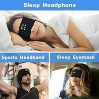 Premium Bluetooth Schlafmaske | Ultra-dünne Lautsprecher, Vollständig Kabellos, Weiches Augenmasken-Kopfband"