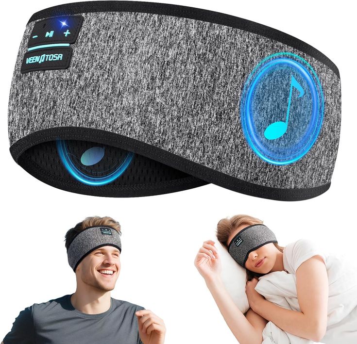 Premium Bluetooth Schlafmaske | Ultra-dünne Lautsprecher, Vollständig Kabellos, Weiches Augenmasken-Kopfband"