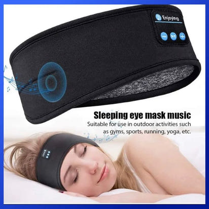 Premium Bluetooth Schlafmaske | Ultra-dünne Lautsprecher, Vollständig Kabellos, Weiches Augenmasken-Kopfband